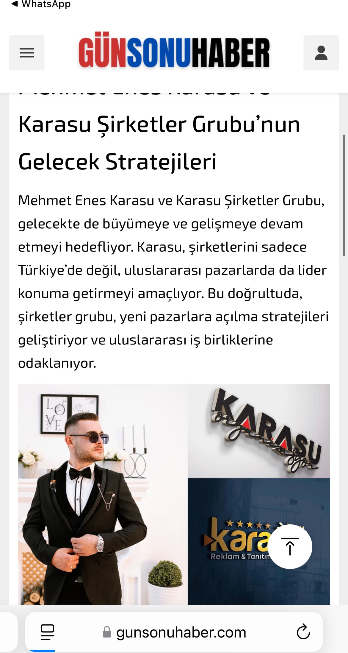 Gün Sonu Haber'de şirketimizle ilgili haber