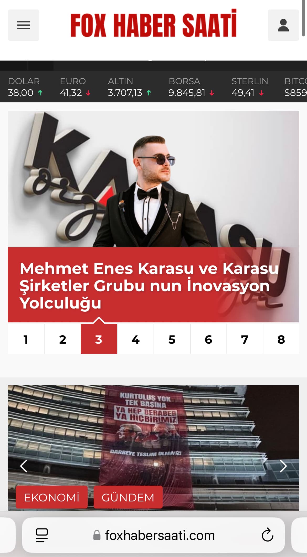 Fox Haber Saatin'de şirketimizle ilgili haber